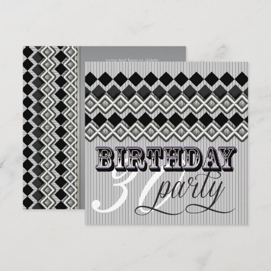 Stijlvolle mengeling met de jaardag van de Stripy  Kaart (Voorkant / Achterkant)