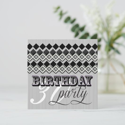 Stijlvolle mengeling met de jaardag van de Stripy  Kaart (Staand voorkant)