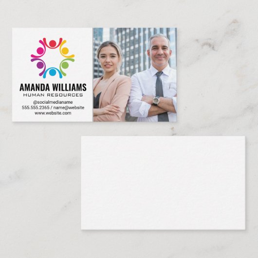 Stijlvolle mensen | Zakelijke mensen - aangepaste Visitekaartje (Voorkant / Achterkant)