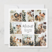 Stijlvolle Merriest Christmas Script Fotocollage Feestdagenkaart (Voorkant)