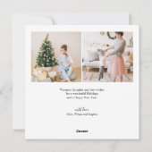 Stijlvolle Merriest Christmas Script Fotocollage Feestdagenkaart (Achterkant)