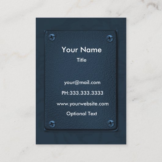  stijlvolle metalen Visitekaartjes (Achterkant)