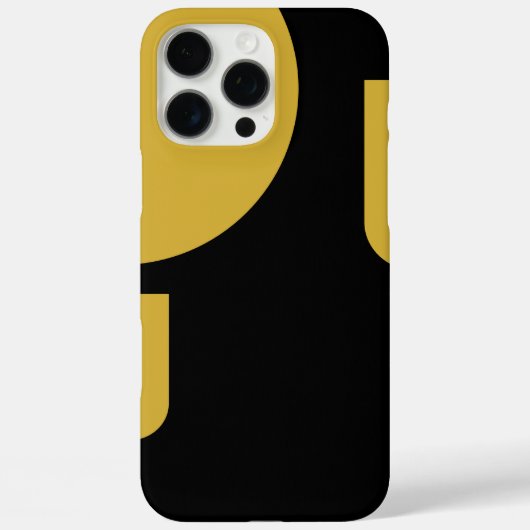 Stijlvolle Metallic Goud Vorm op Zwart Case-Mate iPhone Case (Achterkant)