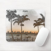 Stijlvolle Miami Florida  Skyline Muismat (Met muis)