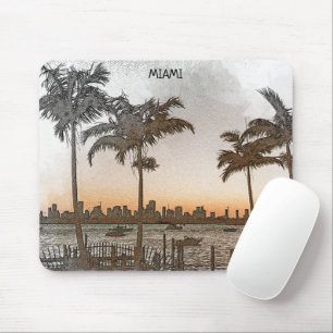 Stijlvolle Miami Florida  Skyline Muismat