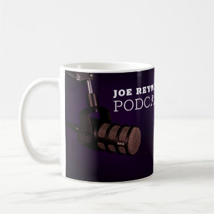 Stijlvolle microfoon, poocaster, podcast Advertere Koffiemok