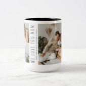 Stijlvolle minimaal 3 Afbeelding mam aandenken Tweekleurige Koffiemok (Center)