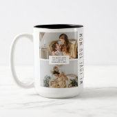 Stijlvolle minimaal 3 Afbeelding mam aandenken Tweekleurige Koffiemok (Links)