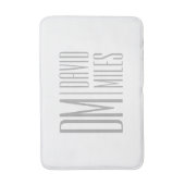 Stijlvolle Minimaal & Modern Grijs Beginletters & Badmat (Voorkant Verticaal)