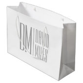 Stijlvolle Minimaal & Modern Grijs Beginletters &  Groot Cadeauzakje (Achterkant Gekanteld)