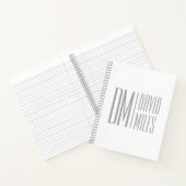 Stijlvolle Minimaal & Modern Grijs Beginletters & Notitieboek (Binnen)