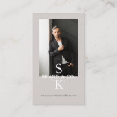 Stijlvolle Minimaal Moderne Monogram Professioneel Visitekaartje (Voorkant)