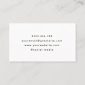 Stijlvolle Minimaal Trompet Fotomuzikant Visitekaartje (Achterkant)