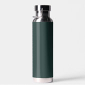Stijlvolle Minimal Dark Green Company Business Log Waterfles (Rechts)