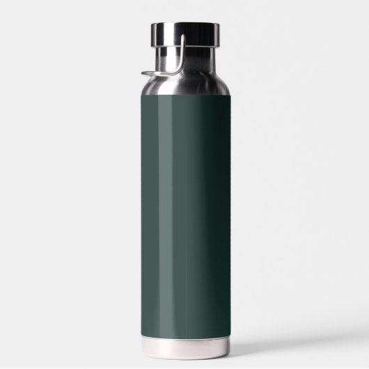 Stijlvolle Minimal Dark Green Company Business Log Waterfles (Rechts)