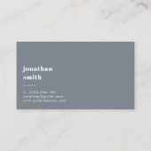 Stijlvolle Minimal Guitar Musician Blue Visitekaartje (Achterkant)