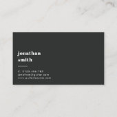 Stijlvolle Minimal Guitar Musician Gray Visitekaartje (Achterkant)