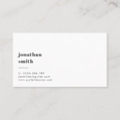 Stijlvolle Minimal Guitar Musician Zwart-wit Visitekaartje (Achterkant)