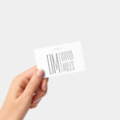 Stijlvolle minimal & Modern Grey Initialen & Naam  Badge (Handheld)