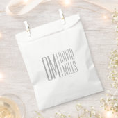 Stijlvolle minimal & Modern Grey Initialen & Naam  Bedankzakje (Geknipt)