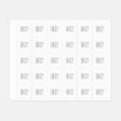 Stijlvolle minimal & Modern Grey Initialen & Naam Labels (Vel)