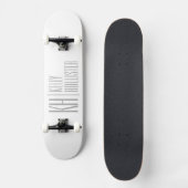 Stijlvolle minimal & Modern Grey Initialen & Naam  Persoonlijk Skateboard (Voorkant)