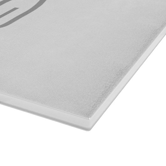 Stijlvolle minimal & Modern Grey Initialen & Naam  Snijplank (Hoek)