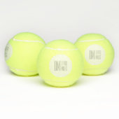 Stijlvolle minimal & Modern Grey Initialen & Naam  Tennisballen (Multi)