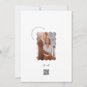 Stijlvolle minimal retro stijl golvende foto Lijst Save The Date (Achterkant)