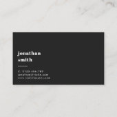 Stijlvolle Minimal Viool Muzikant Zwart Visitekaartje (Achterkant)