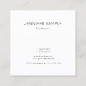 Stijlvolle, minimale design Sjabloon luxe Vierkante Visitekaartje (Achterkant)