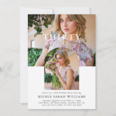 Stijlvolle minimale foto 30e verjaardag kaart (Voorkant)