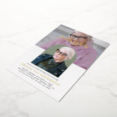 Stijlvolle minimale foto 80ste verjaardag folie uitnodiging (Gedraaid)