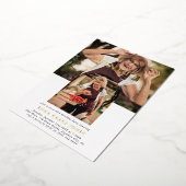 Stijlvolle minimale foto NEGENTIG 90ste verjaardag Folie Uitnodiging (Gedraaid)