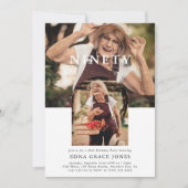 Stijlvolle minimale foto NEGENTIG 90ste verjaardag Kaart (Voorkant)