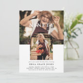 Stijlvolle minimale foto NEGENTIG 90ste verjaardag Kaart (Staand voorkant)