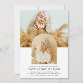 Stijlvolle minimale foto SIXTY 60th Birthday Kaart (Voorkant)