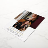 Stijlvolle minimale fotoFORTY 40e verjaardag Folie Uitnodiging (Gedraaid)