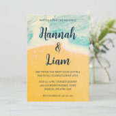 Stijlvolle minimale nautische bruiloft uitnodiging (Staand voorkant)