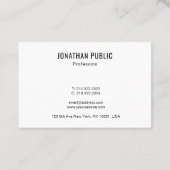 Stijlvolle, minimale professionele Sjabloon Visitekaartje (Achterkant)