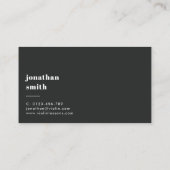 Stijlvolle minimale vioolmuzikant grijs visitekaartje (Achterkant)