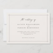 Stijlvolle minimale zwart en ivoor typografie brui kaart (Voorkant)