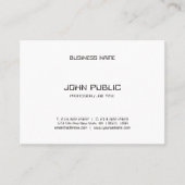 Stijlvolle, minimale zwarte witte Sjabloon Modern Visitekaartje (Voorkant)