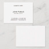 Stijlvolle, minimale zwarte witte Sjabloon Modern Visitekaartje (Voorkant / Achterkant)