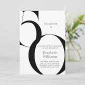 Stijlvolle minimalistische 50-jarige verjaardag kaart (Staand voorkant)