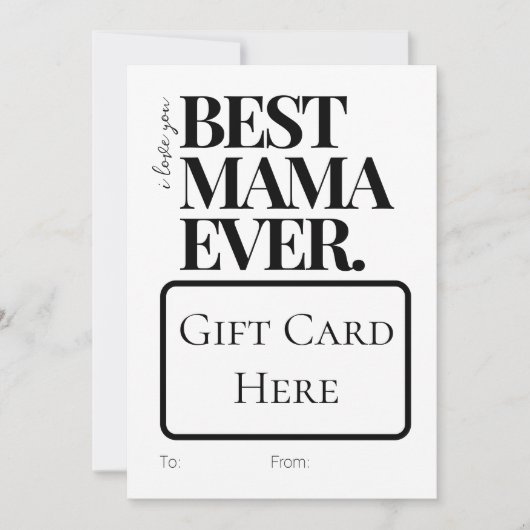 Stijlvolle Minimalistische Beste Mama Ooit Cadeauk Feestdagenkaart (Voorkant)
