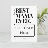 Stijlvolle Minimalistische Beste Mama Ooit Cadeauk Feestdagenkaart (Staand voorkant)