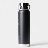 Stijlvolle minimalistische Black Company Business  Waterfles (Achterkant)