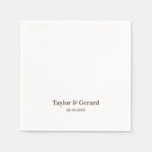 Stijlvolle minimalistische bruiloft servet