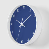 Stijlvolle minimalistische donkerblauwe wandklok (Hoek)